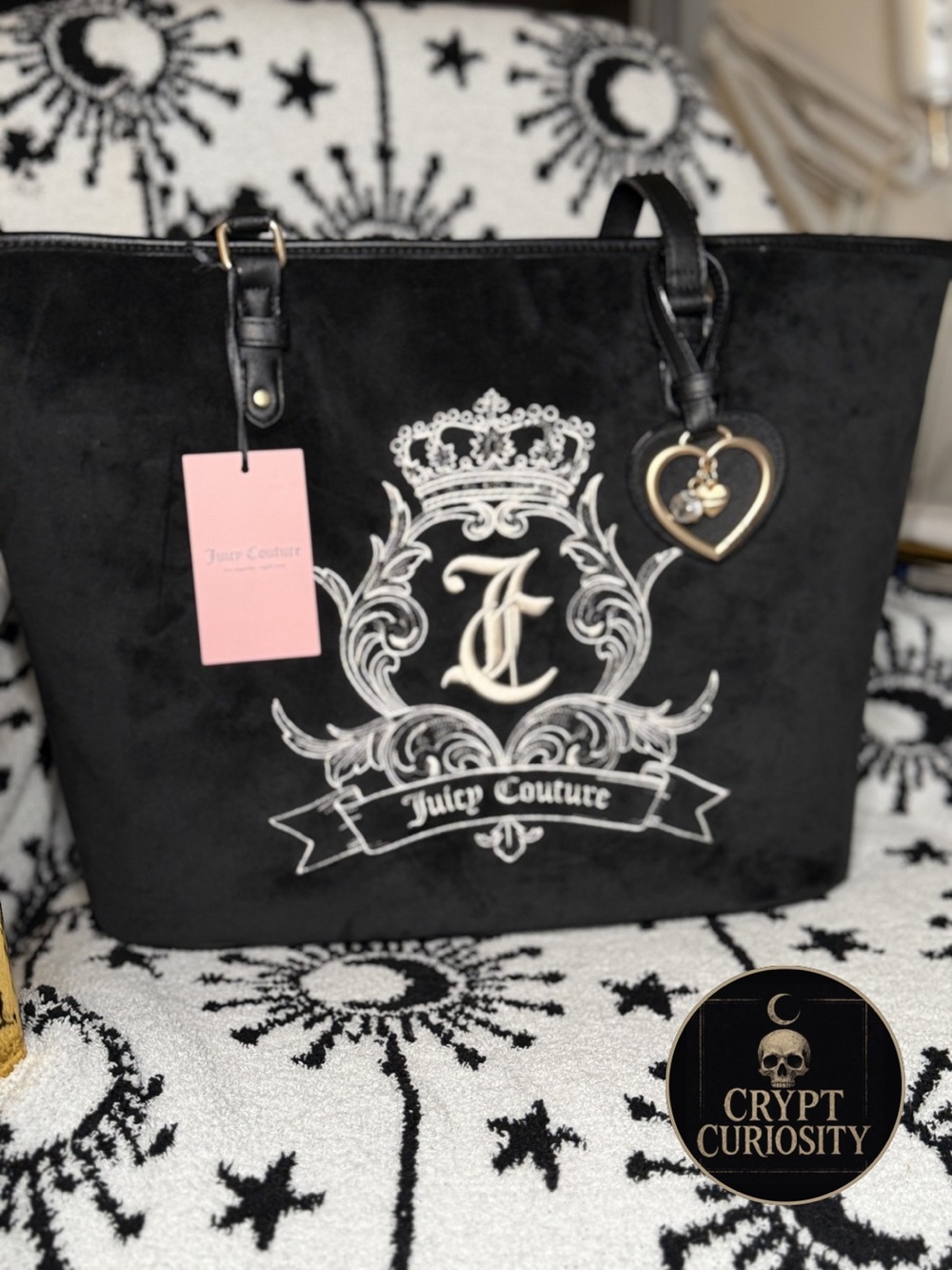 NWT Juicy Couture “Need More Juicy” Embroidered Tote – Licorice